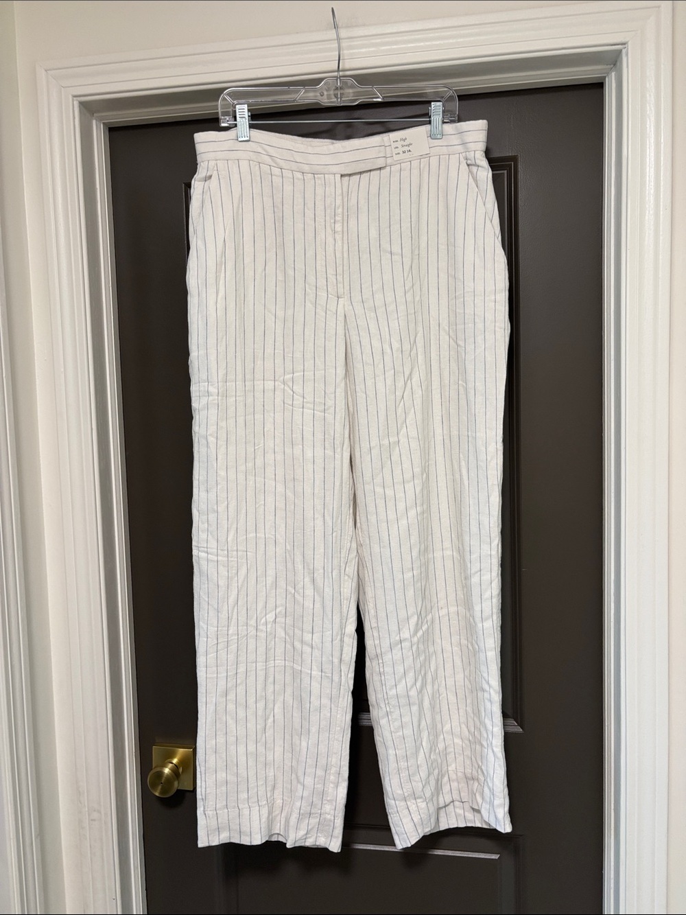 Abercrombie & Fitch Linen-Blend Tailored Wide Leg Pant 14L NWT